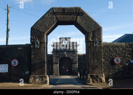 L'entrée principale de la prison de Dartmoor Princetown Devon Uk. HOMER SYKES Banque D'Images