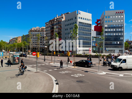 Bâtiments près de Plaça d'Espanya, dans le centre-ville de Barcelone Catalogne Espagne Banque D'Images