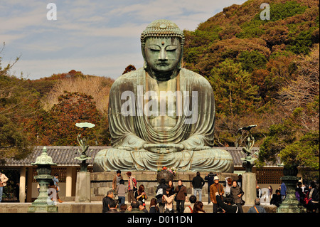 Le grand Bouddha de bronze de Kamakura, Japon Banque D'Images