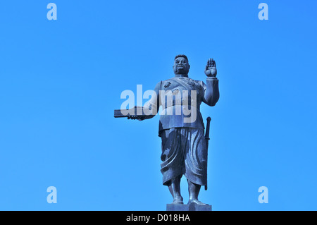 Le roi Sisavang Vong statue Vientiane Laos Banque D'Images