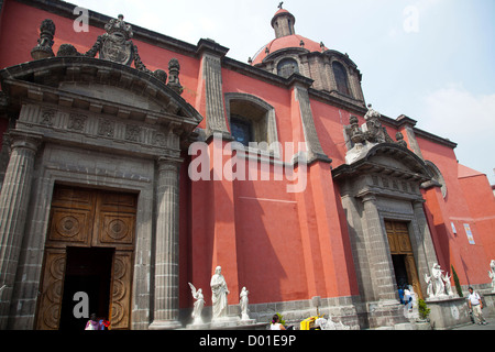 Templo deJesus Maria Church dans le centre historique de la ville de Mexico DF Banque D'Images