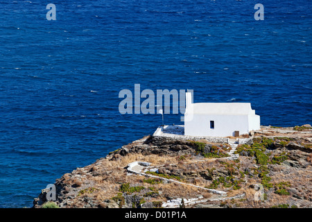 Agios Georgios au port de Korissia sur l'île de Kéa, Grèce Banque D'Images