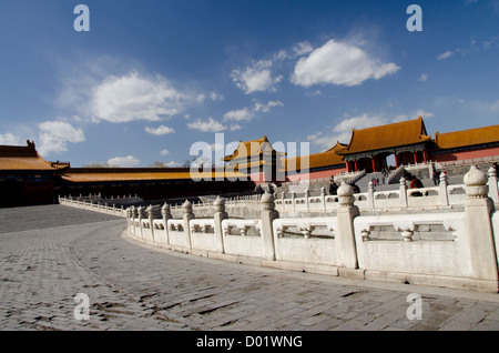 La Chine, Pékin, la Cité Interdite (aka Sanatorium On Gulang Island Cheng). Emperors Palace de la Dynastie Ming et Qing. Cour intérieure. Banque D'Images