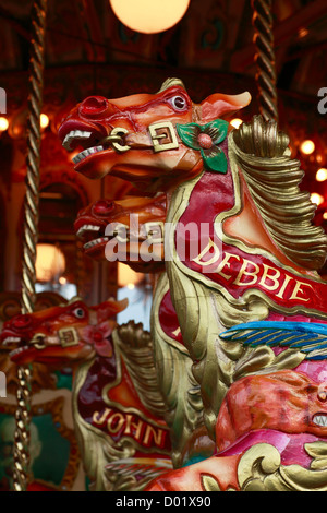 Carrousel cheval nommé Debbie Banque D'Images