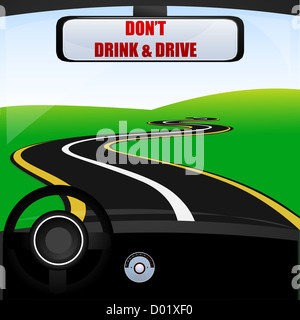 Illustration de don't drink and drive Banque D'Images