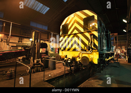 Moteur shunt Diesal à Grosmont, Yorkshire du Nord, NYMR Banque D'Images