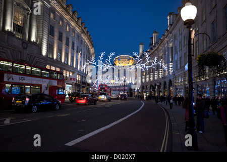 Les lumières de Noël de la rue Regent UK 2012 Banque D'Images