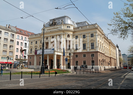 Le Théâtre National Slovaque, Hviezdoslavovo námestie, Bratislava, Slovaquie. Banque D'Images