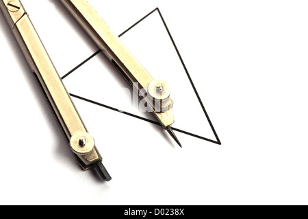 Impossible ou concept possible avec circle on white Banque D'Images