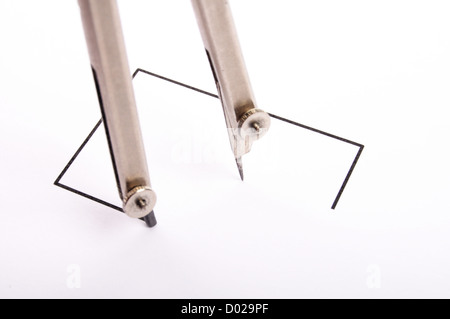 Impossible ou concept possible avec circle on white Banque D'Images