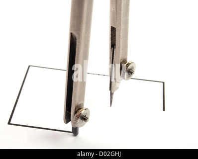 Impossible ou concept possible avec circle on white Banque D'Images