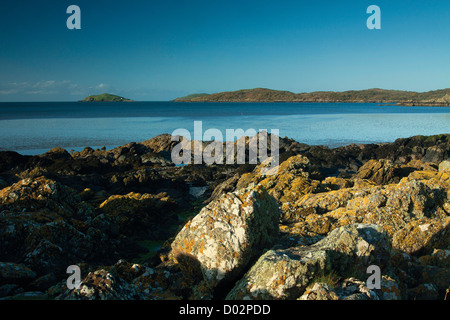 Hestan Island et le Firthfrom Solway Rockcliffe, Dumfries and Galloway Banque D'Images