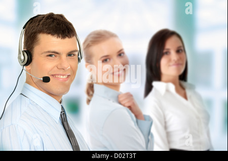 Opérateur de service à la clientèle Banque D'Images