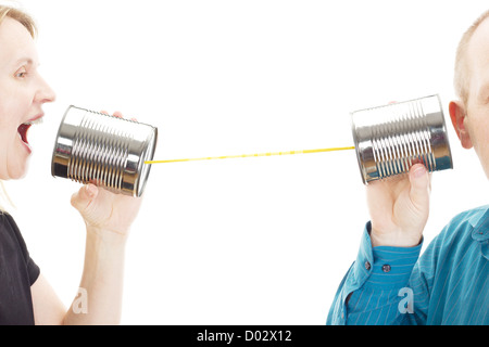 Deux personnes ayant une conversation Banque D'Images