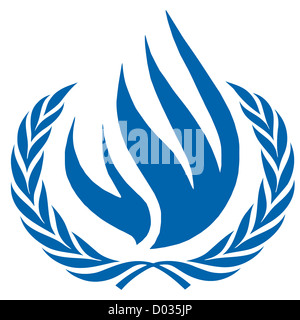 Logo du Conseil des droits de l'homme des Nations Unies dont le siège est à Genève. Banque D'Images