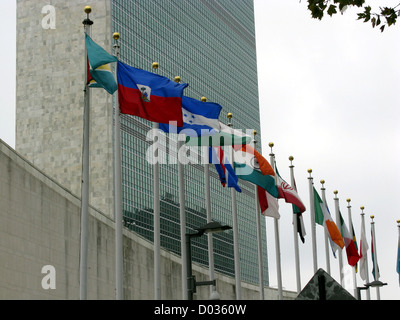 États-unis NEW YORK NEW YORK CITY UNITED NATIONS BUILDING pavillon des États nations Banque D'Images