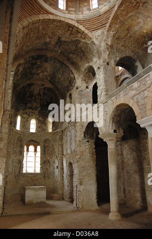 La Grèce. Mystras. Saint Monastère de Vrontochion. L'église de Panayia Hodiguitria. Aphentiko Ialso appelé. L'intérieur. Banque D'Images