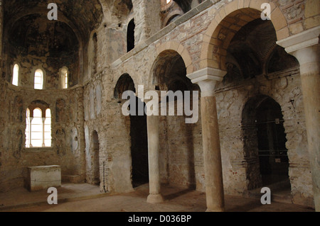 La Grèce. Mystras. Saint Monastère de Vrontochion. L'église de Panayia Hodiguitria. Aphentiko Ialso appelé. L'intérieur. Banque D'Images