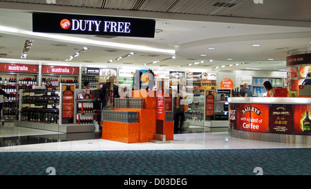 Les boutiques hors taxes de l'Aéroport International de Singapour Changi Banque D'Images