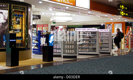 Les boutiques hors taxes de l'Aéroport International de Singapour Changi Banque D'Images