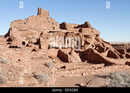 USA, Arizona. Native American ruines à Wupatki National Monument, situé dans le centre-nord de l'Arizona, près de Flagstaff. Banque D'Images