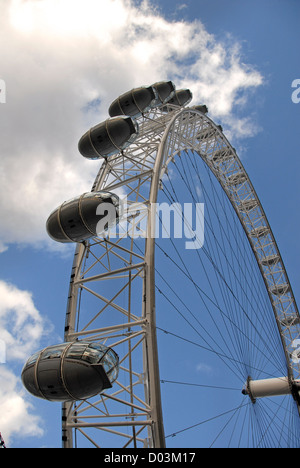 Les capsules du London Eye, Grande Roue, South Bank, Londres, Angleterre, Royaume-Uni Banque D'Images