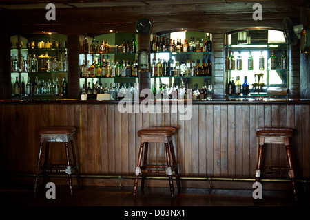 Détails du Paraa Safari Lodge dans le parc national de Murchison Falls, Ouganda Banque D'Images