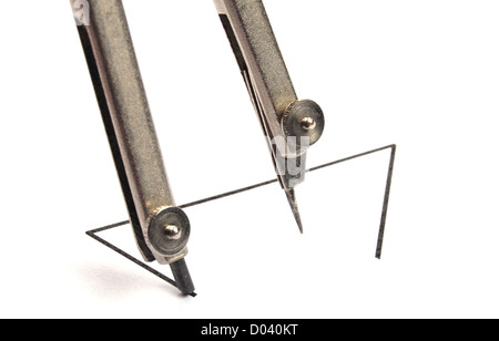 Impossible ou concept possible avec circle on white Banque D'Images