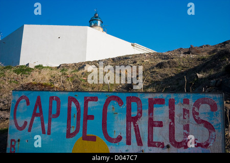 Phare du Cap de Creus. Cadaqués (Costa Brava). Alt Empordà. Girona. Cataluña. Espagne Banque D'Images