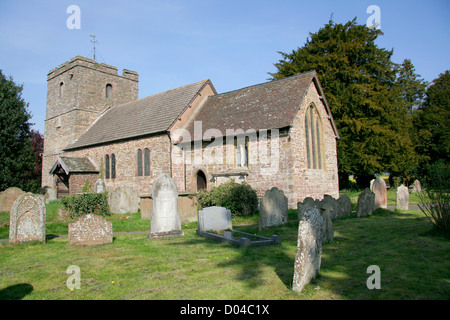 St John the Baptist Church Stokesay Shropshire England UK Banque D'Images