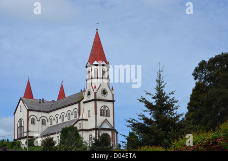 L'église du Sacré-cœur, Puerto Varas, Chili, la région de Patagonie Banque D'Images