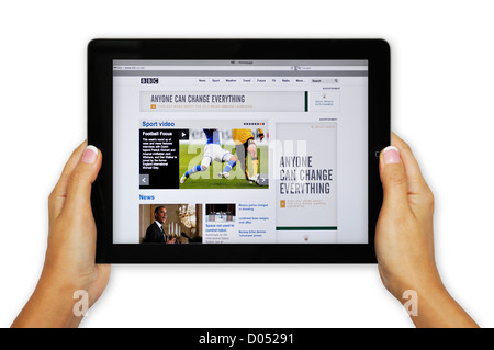 BBC Sports site sur iPad - actualités sportives en ligne Banque D'Images