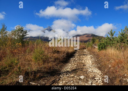 Enveloppée de nuages Lomnicky Stit dans la région de Slovaquie Tatras Banque D'Images