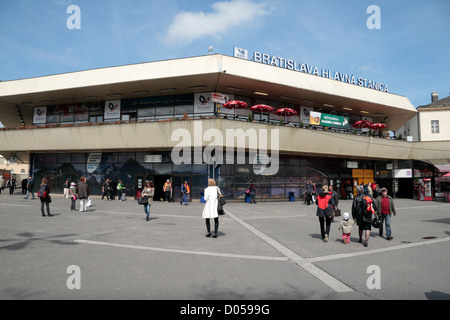 Le Bratislava hlavná stanica (Central Station) gare, la Slovaquie. Banque D'Images