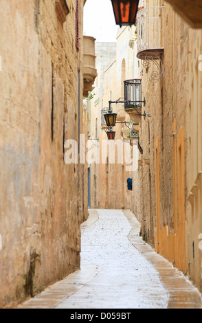 Rue étroite Mdina Banque D'Images