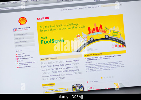 Site web de Shell UK Banque D'Images