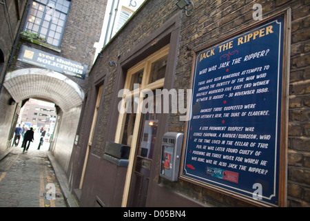 Gunthorpe Street, l'endroit où Jack l'Eventreur commis des crimes à Whitechapel, East London, Angleterre, Royaume-Uni Banque D'Images