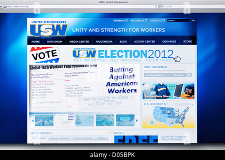 Site web United Steel Workers Banque D'Images