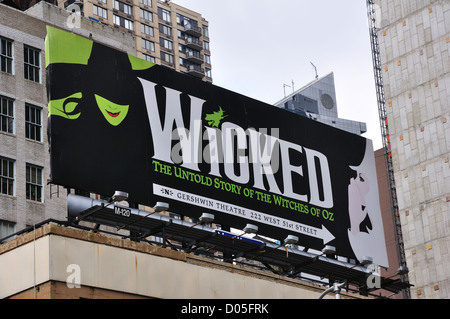 Gershwin Theatre et le spectacle Wicked, Wicked, New York City, USA Banque D'Images