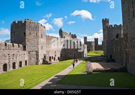 Pays de Galles, dans le comté de Gwynedd, Château de Caernarfon Banque D'Images