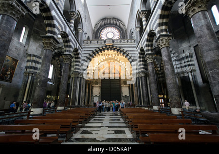 Cathédrale de Saint Laurent - Gênes, Italie Banque D'Images