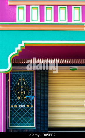 Maison indienne multicolore détail. L'Andhra Pradesh. L'Inde Banque D'Images