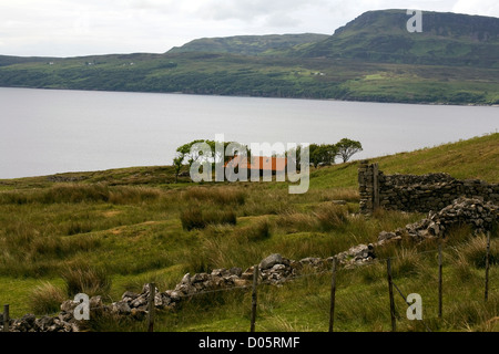 Vestiges d'un village de la croft Suisnish près de Torrin Broadford Isle of Skye Ecosse Banque D'Images