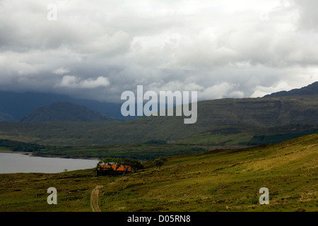 Vestiges d'un village de la croft Suisnish près de Torrin Broadford Isle of Skye Ecosse Banque D'Images