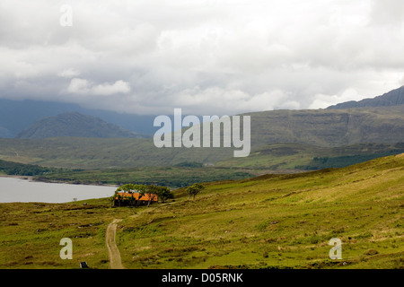 Vestiges d'un village de la croft Suisnish près de Torrin Broadford Isle of Skye Ecosse Banque D'Images