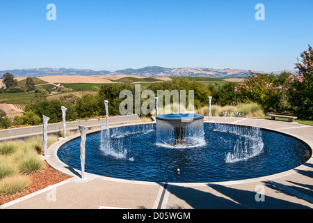 Belle vue sur Artesa Winery et domaine viticole dans la Napa Valley. Banque D'Images