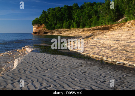 Le ruisseau Mosquito, le lac Michigan Banque D'Images