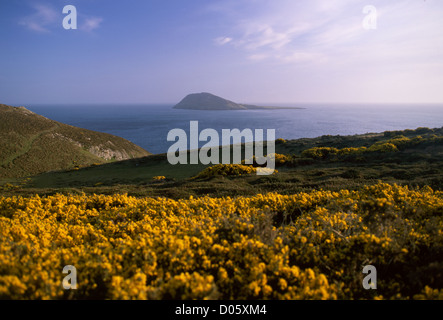 Bardsey Island - Ynys Enlli ou l'île de 20 000 Saints - au coucher du soleil au printemps la péninsule de Llŷn Gwynedd North Wales UK Banque D'Images