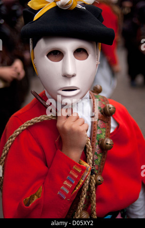 Le Issohadore des Mamuthones mask,Orgosolo carnival, Sardaigne, Italie Banque D'Images