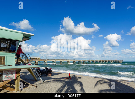 Dania Beach Pier, près de Fort Lauderdale, comté de Broward, Gold Coast, Florida, USA Banque D'Images